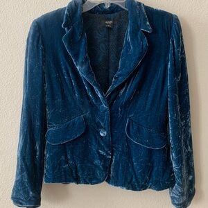 Women’s Jacket/Blazer gorgeous blue Velvet Size 8P Alfani Classic